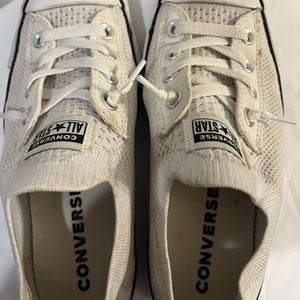 Converse Chuck Taylor White Shoreline Knit Slip On, Womens Size 7